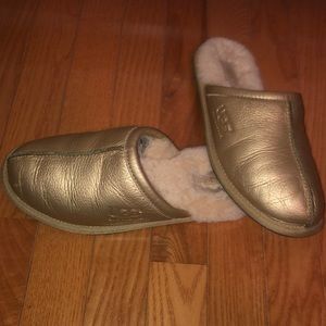 Matte Gold Ugg Slipper